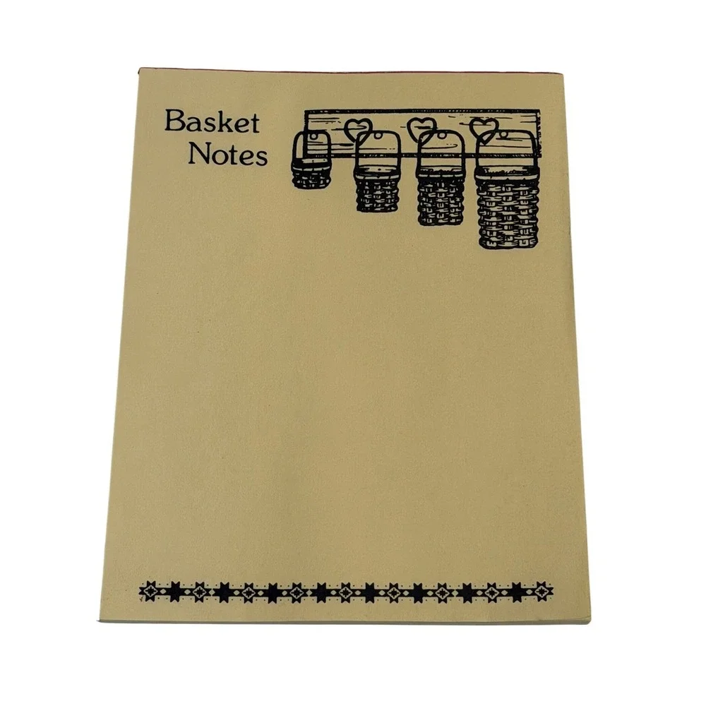 VTG Longaberger Notepad Basket Notes Cream Stationery Collectible Office Decor